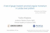 A test of gauge invariant canonical angular momentum in ...