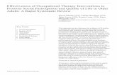 Effectiveness of Occupational Therapy Interventions to ...