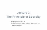 Lecture 3: The Principle of Sparsity