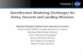 Aerothermal Modeling Challenges for Entry, Descent and ...