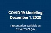 COVID-19 Modeling December 1, 2020