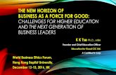 The New Horizon of Business as a Force for Good ...