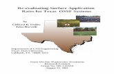 Re-evaluating Surface Application Rates for Texas OSSF Systems