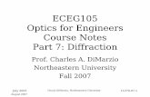 ECEG105 Optics for Engineers Course Notes Part 7: Diffraction