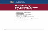 Mandatory VA Policy Signs by Directive - WBDG | WBDG
