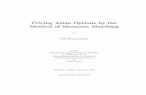 Pricing Asian Options by the Method of Moments Matching