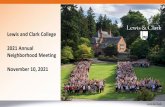 Lewis and Clark College 2021 Annual Neighborhood Meeting