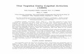 The Topeka Daily Capital Articles (1889)