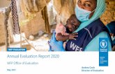 WFP EVALUATION Annual Evaluation Report 2020