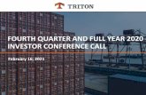 FOURTH QUARTER AND FULL YEAR 2020 INVESTOR …