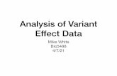 Analysis of Variant Effect Data