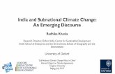 India and Subnational Climate Change: An Emerging Discourse