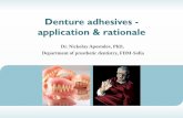 Denture adhesives - application & rationale