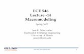 ECE 546 Lecture 14 Macromodeling - University of Illinois ...