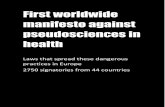 First worldwide manifesto against pseudosciences in health