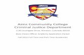 Aims Community College Criminal Justice Department