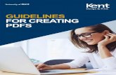 GUIDELINES FOR CREATING PDFS - University of Kent
