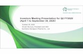 Investors Meeting Presentation for Q2 FY2020 (April 1 to ...
