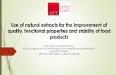 Use of natural extracts for the improvement of quality ...