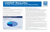 Crisis Prevention and Recovery - UNDP