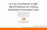 “It’s All Just Words To Me” Best Practices for Coding ...