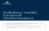 Syllabus Audit: General Mathematics