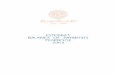 ESTONIA'S BALANCE OF PAYMENTS YEARBOOK 2003