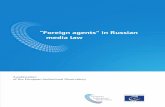 “Foreign agents” in Russian - CoE