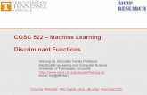 COSC522–MachineLearning Discriminant Functions