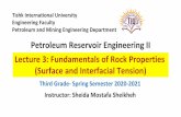 Petroleum Reservoir Engineering II Lecture 3: Fundamentals ...