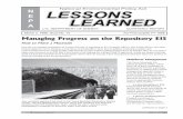 National Environmental Policy Act N LESSONS E A P LEARNED
