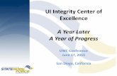 UI Integrity Center of Excellence A Year Later A Year of ...