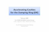 Accelerating Cavities for the Damping Ring (DR)