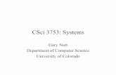 CSci 3753: Systems