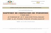 RAPPORT DE FORMATION DU PERSONNEL