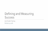 Defining and Measuring SuccessMeasuring Success