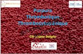 Purpura Thrombotique Thrombocytopénique - MaRIH