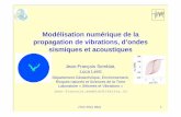 Modélisation numérique de la propagation de vibrations, d ...