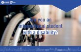 Are you an international student with a disability?