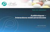 Antibiotiques Interactions médicamenteuses