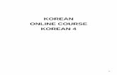 KOREAN ONLINE COURSE KOREAN 4 - ikeneducate.org
