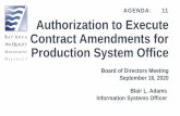 AGENDA: 11 Authorization to Execute Contract Amendments ...