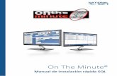 Manual de instalación rápida SQL - On The Minute®
