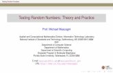 Testing Random Numbers: Theory and Practice