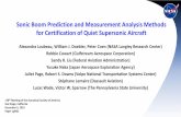 Sonic Boom Prediction and Measurement Analysis Methods for ...