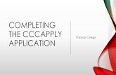 COMPLETING THE CCCAPPLY