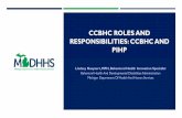 CCBHC ROLES AND RESPONSIBILITIES :CCBHC AND PIHP