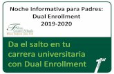 Noche Informativa para Padres: Dual Enrollment 2019-2020