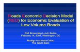 Roads Economic Decision Model (RED) for Economic ...