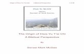 The Origin of Hwa Yu T’ai Chi – A Biblical Perspective